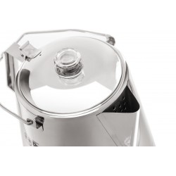 Stainless Steel Percolator factsheet top detail including glass knob