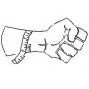 Outdoor Element - Woolly Mammoth Survival Jute Bracelet wrist measure for size