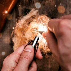 wazoo spark necklace lighting tinder