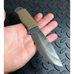 ROGAN RECON knife coyote wrap in hand
