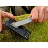 Outdoor element flicker feather with sheath sharpening