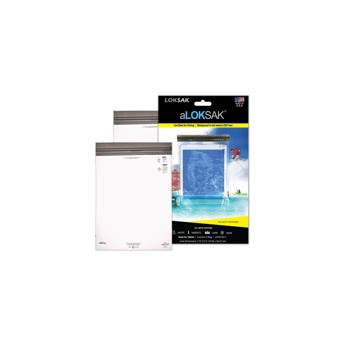 aLOKSAK Waterproof Bag 2 x aLOK2-8x11 waterproof bag
