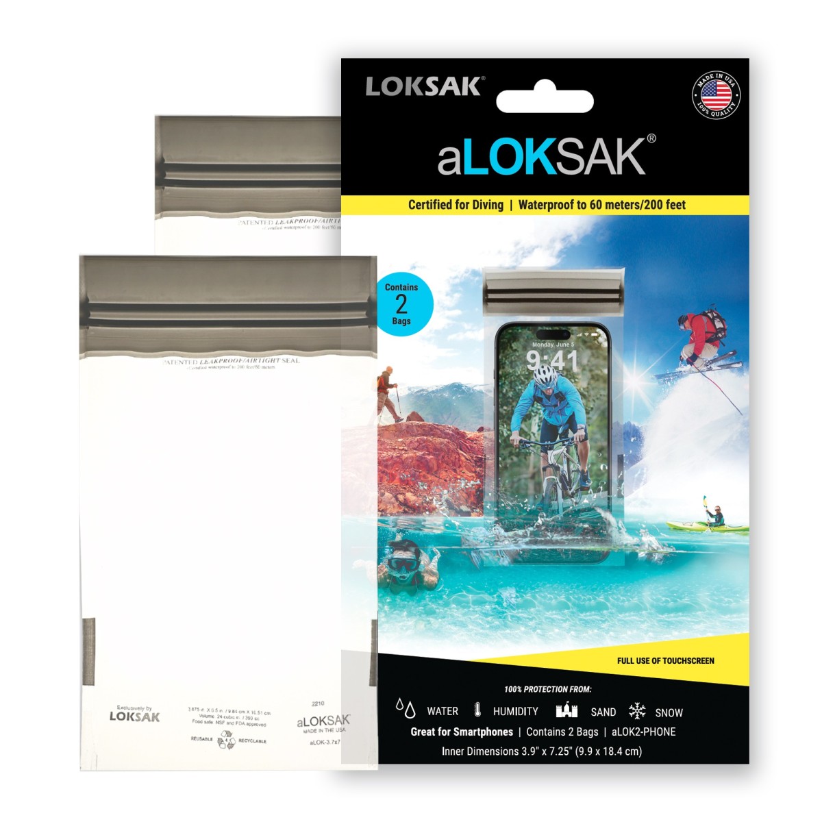 aLOKSAK Waterproof Phone Bag  phone - 3.9 x 7.25